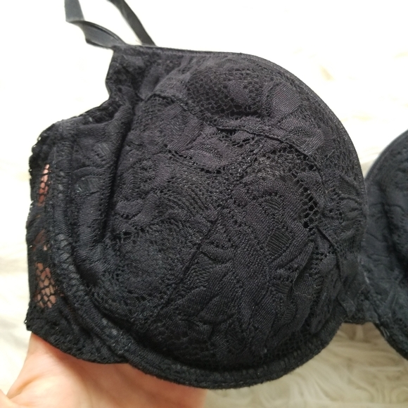 Vintage Victorias Secret 0698 Black Lace Bra 36C - Picture 3 of 8